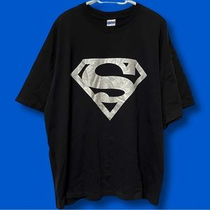 VINTAGE 90s SUPERMAN MAN OF STEEL SILVER LOGO NEW WTIH TAGS T SHIRT TEE MENS XXL
